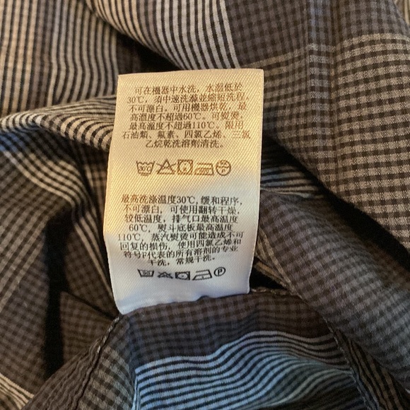 DKNY blue and grey plaid long sleeve button down shirt - Picture 7 of 8